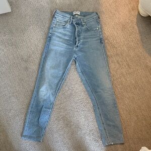 Agolde Women's High Rise Jeans - Light Blue